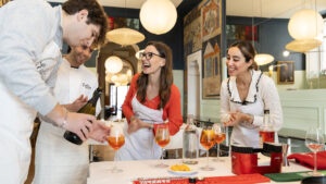 best cooking class in Rome sprtiz and pasta making