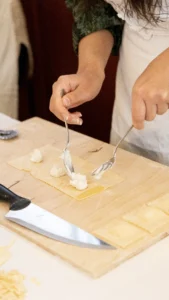 making ravioli pasta class in rome